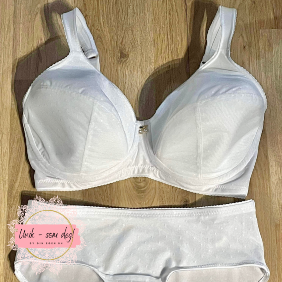 BH-sett med prikket stretch-mesh