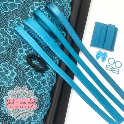 BH-sett med blonde | teal og sort