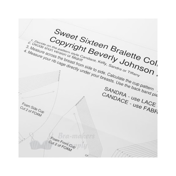 Sweet Sixteen Bralette mønster. Sy din egen bralette