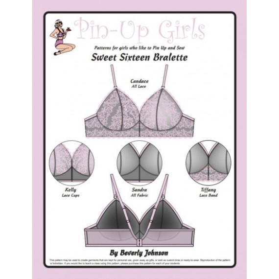 Sweet Sixteen Bralette mønster. Sy din egen bralette