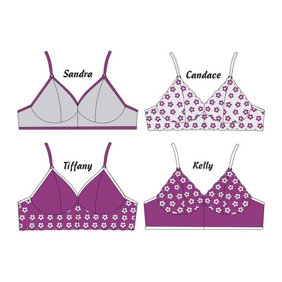 Sweet Sixteen Bralette mønster. Sy din egen bralette