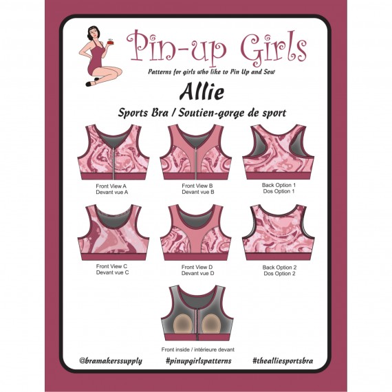 Allie Sports BH mønster - Pin-Up Girl