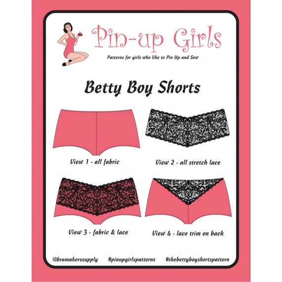 Betty boy shorts mønster - PinUp Girl