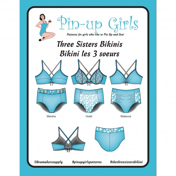 Tre Søstre Bikini mønster| PinUp Girl | Sy din egen bikini