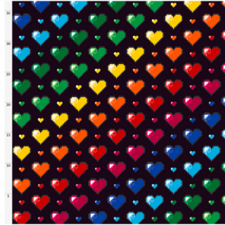 pixel hjerter - badetøy