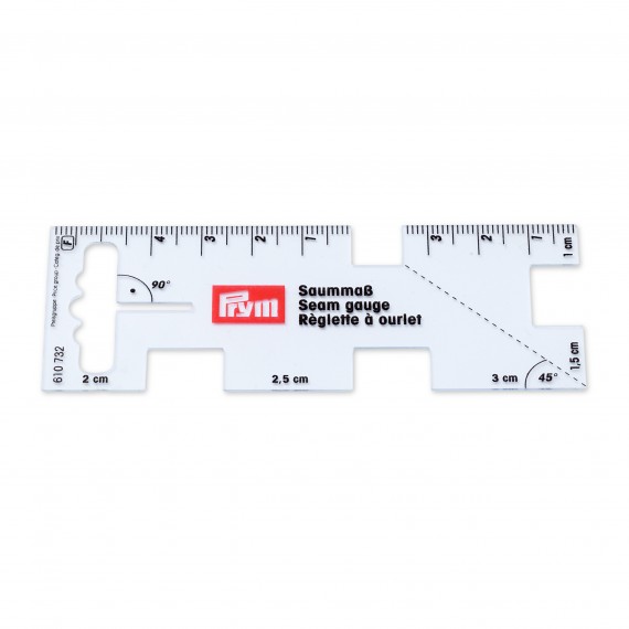 Sømmometer gjennomsiktig