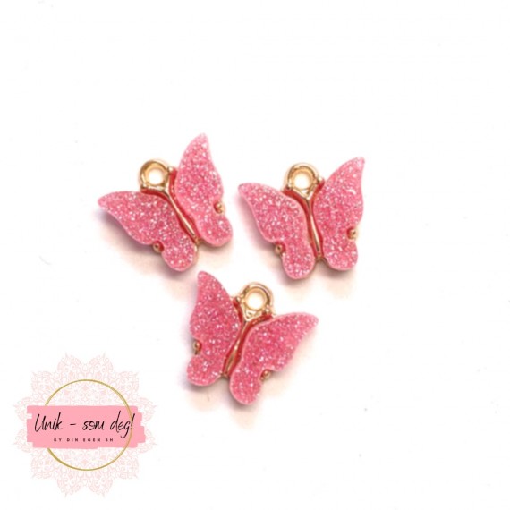 BH-pynt | sommerfugl med glitter