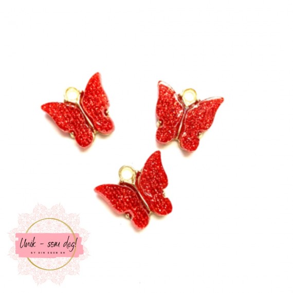 BH-pynt | sommerfugl med glitter