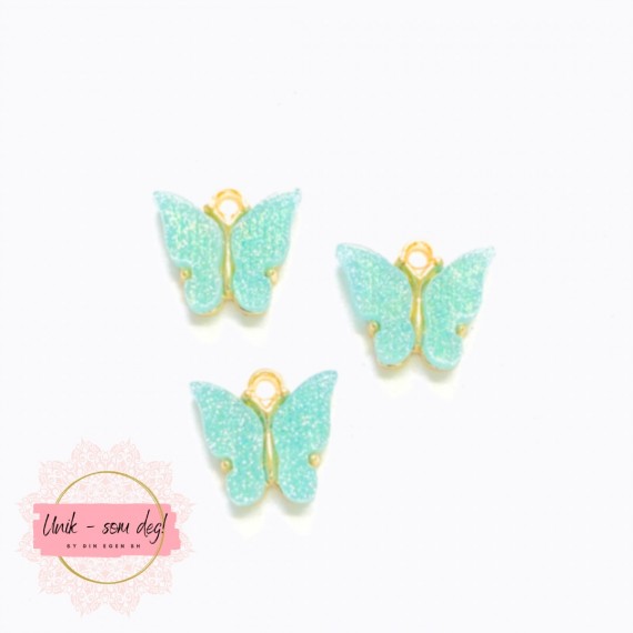 BH-pynt | sommerfugl med glitter