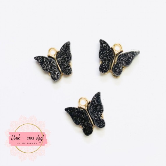 BH Pynt - Sommerfugl med glitter - Sy din egen BH