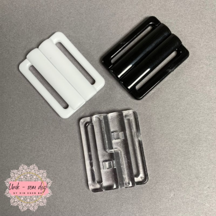 Bikini hekte / klips / lukning 30mm plast | Sy din egen BH og Bikini