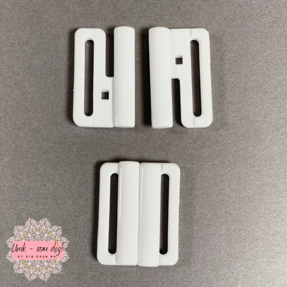 Bikini hekte / klips / lukning 30mm plast | Sy din egen BH og Bikini