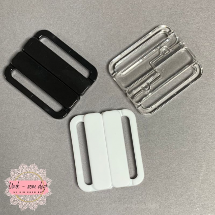 Bikini hekte / klips / lukning 30mm plast | Sy din egen BH og Bikini