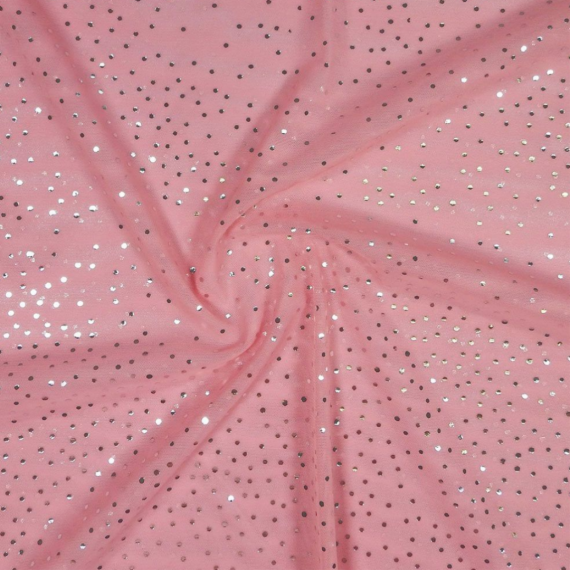 Glitter stretch mesh