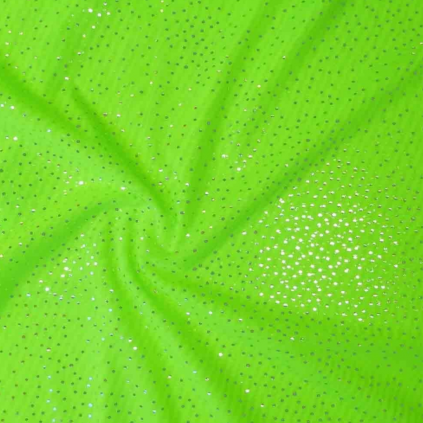 Stretch mesh glitter - eple grønn