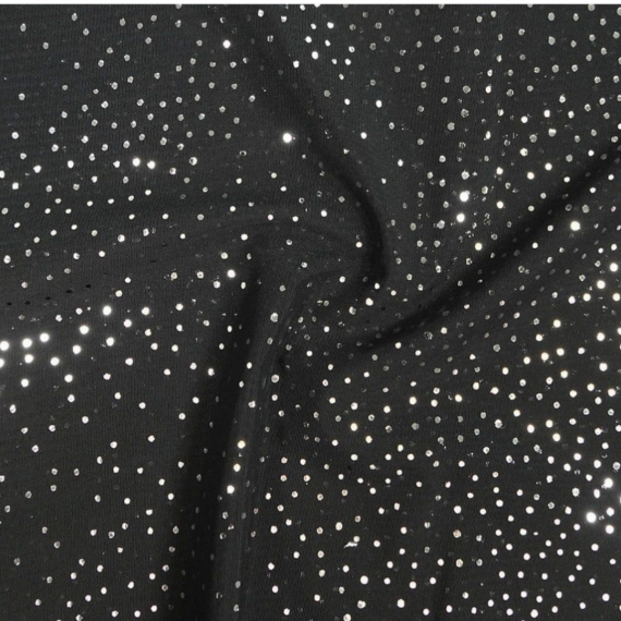 Glitter stretch mesh