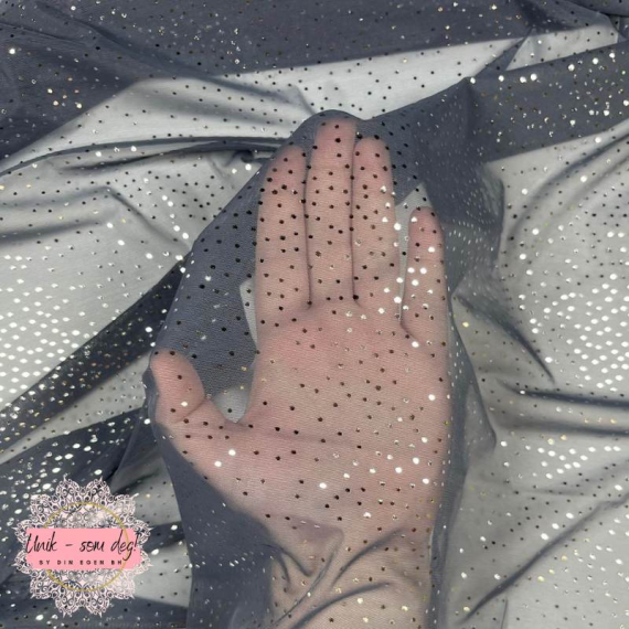 Glitter stretch mesh