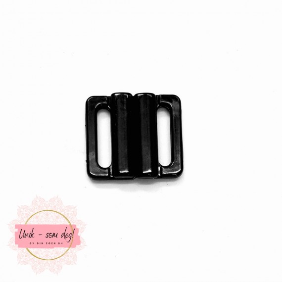 Bikinihekte Plast | 15 mm | Sort, hvit, blank
