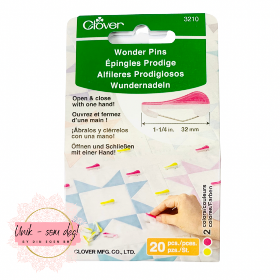 Clover Wonder Pins | En-hånds sikkerhetsnål