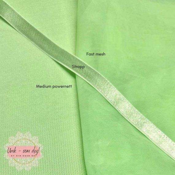 For mesh uten stretch hvit| Sy din egen bh