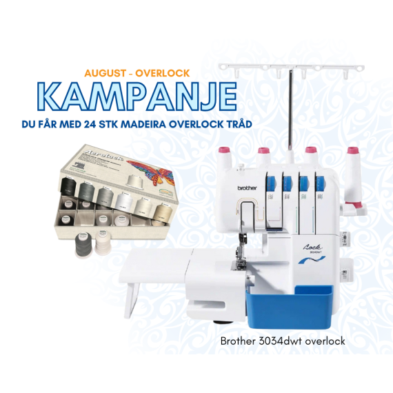 3034DTW Overlock – med bonuspakke verdt 3 700,–