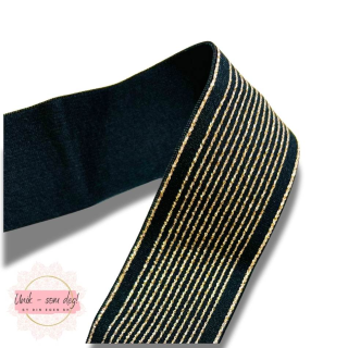 Linnings strikk 25mm LOVE | sort og hvit