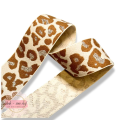 Linnings strikk 40 mm - lys beige leopard
