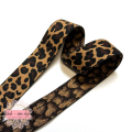 Linnings strikk 25 mm - brun og sort leopard