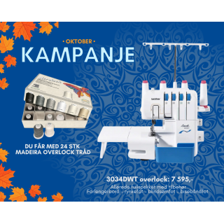3034DTW Overlock – med bonuspakke verdt 3 700,–