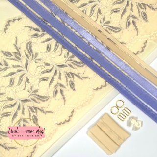 BH-sett med blonde | Lavendelblader | Sy din egen BH