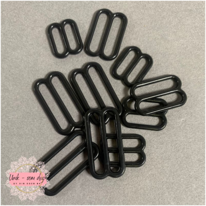 Plastikk skyvestykker sort | 10, 12, 15, 18, 20 mm