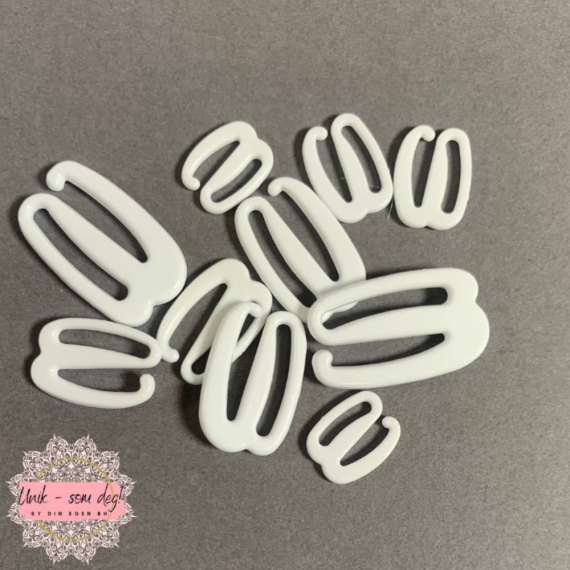 Plastikk G-hekte hvit | 10, 12, 15, 18, 20 mm