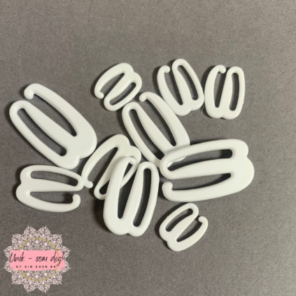 Plastikk G-hekte hvit | 10, 12, 15, 18, 20 mm