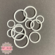 Plastikkringer hvit | 10, 12, 15, 18, 20 mm