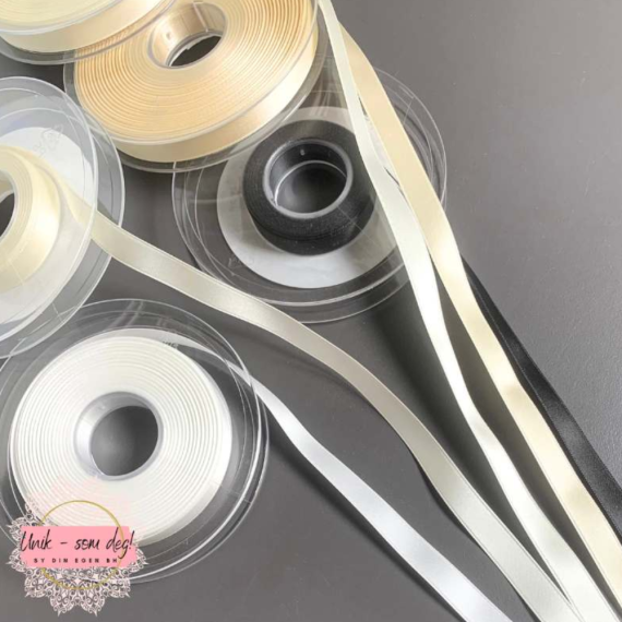 Satengbånd 10 mm - flere farger