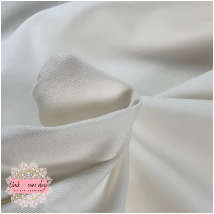 Coutil hvit - korsettstoff