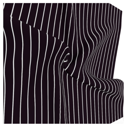 Sort med hvite striper