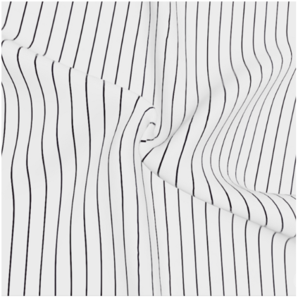 Hvit med sorte striper