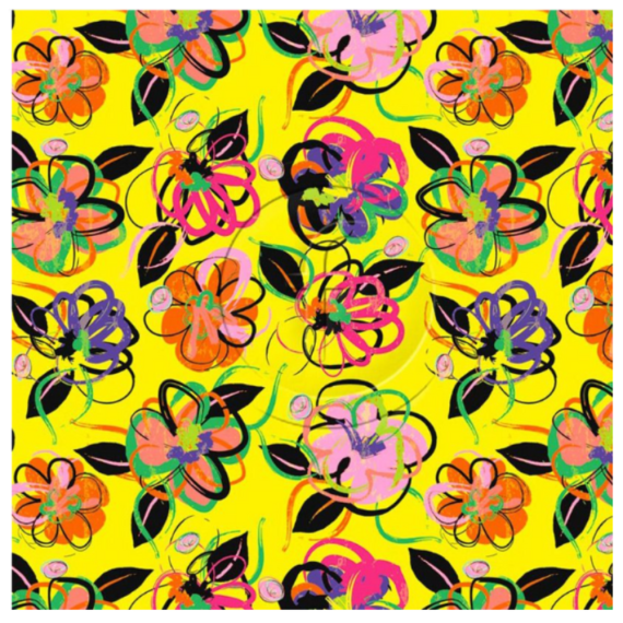 Blomster gul- badetøy