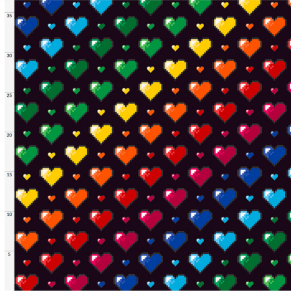 pixel hjerter - badetøy