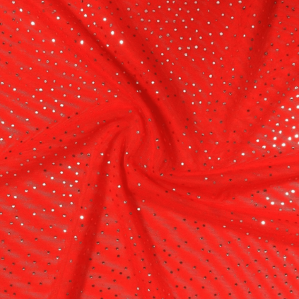 Glitter stretch mesh