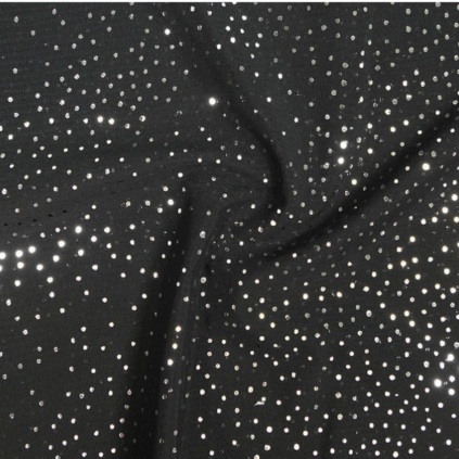 Glitter stretch mesh