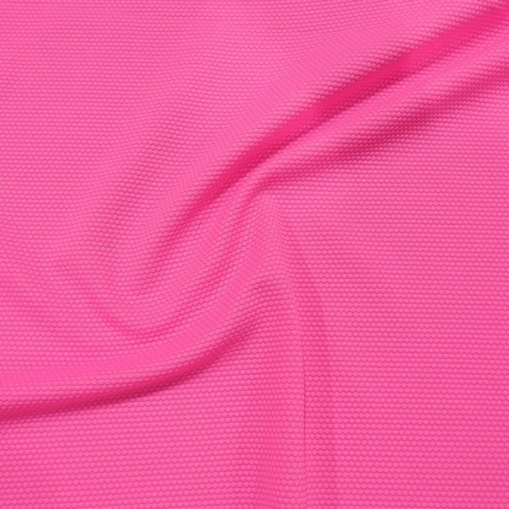 Badetøystoff lycra teksturert rosa