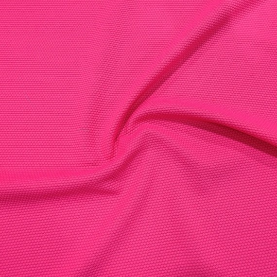 Badetøystoff lycra teksturert varm rosa