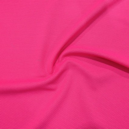 Badetøystoff lycra teksturert varm rosa