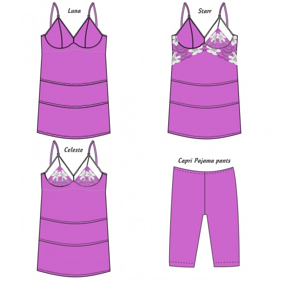 Sy din egen starry night nattkjole/underkjole/singlet.