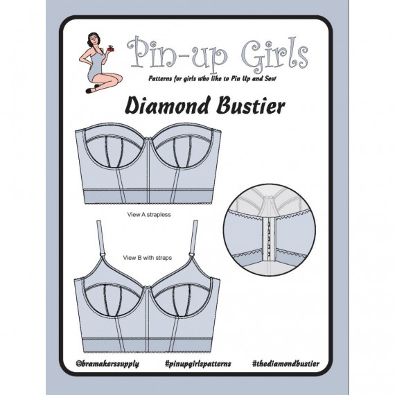 Diamond vattert bustier mønster - PinUp Girl