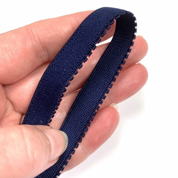 Picot kantstrikk 13mm marine blå | By din egen BH