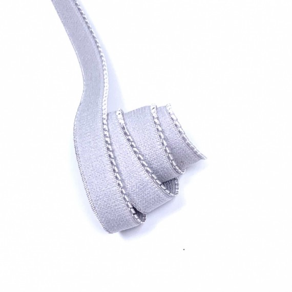 Picot mantstrikk 14mm grå | By din egen BH og bralette