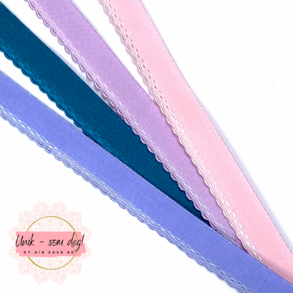 Scallup strikk | Sy egen BH | 15mm bred | flere farger
